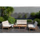 Lujane FSC Certified Teak 8pc Outdoor Patio Seating Set with Cushions