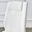  Ensemble de 5 tables de salle à manger rondes en marbre blanc avec chaises en polyuréthane et pieds arqués en métal doré, blanc