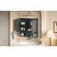 Armoire de salle de bain 2 en 1 avec tablettes réglables et portes à fermeture en douceur, miroir haute définition pour rangement moderne de meuble-lavabo-130837397