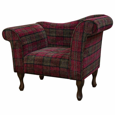 Red Tartan Chaise Chair