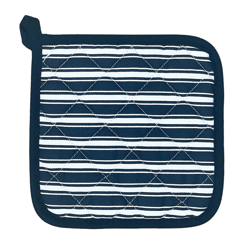 Better Houseware Striped Cotton Potholder, Black