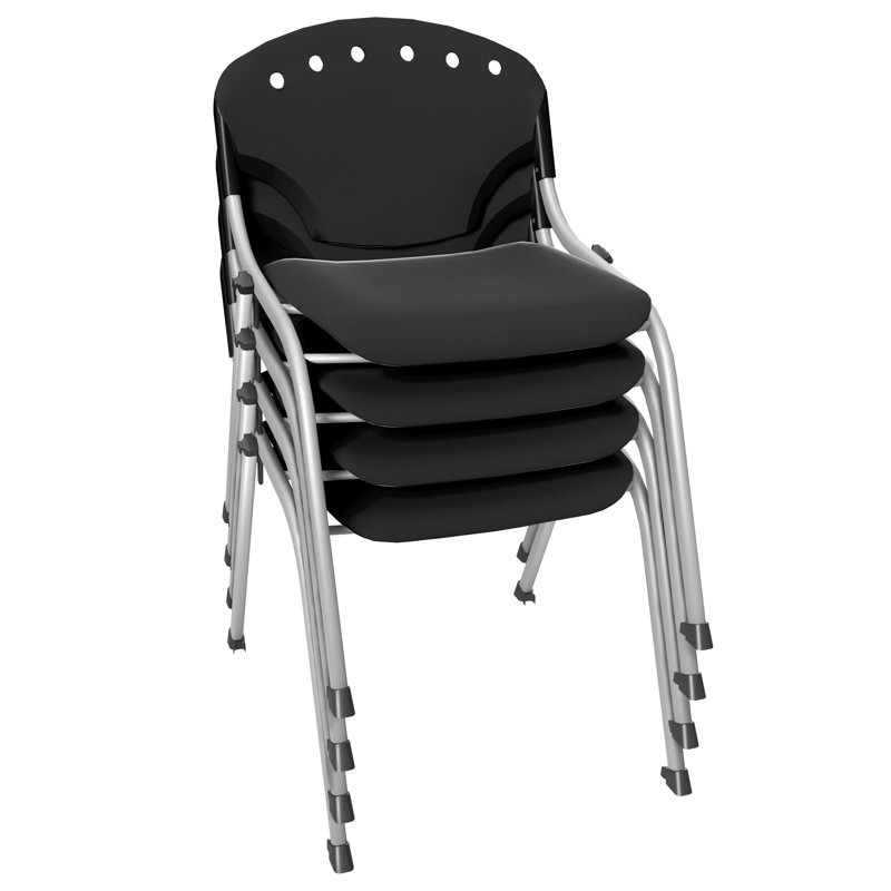 Chaise empilable sans accoudoirs Regency Rico Classroom, Noir, Non