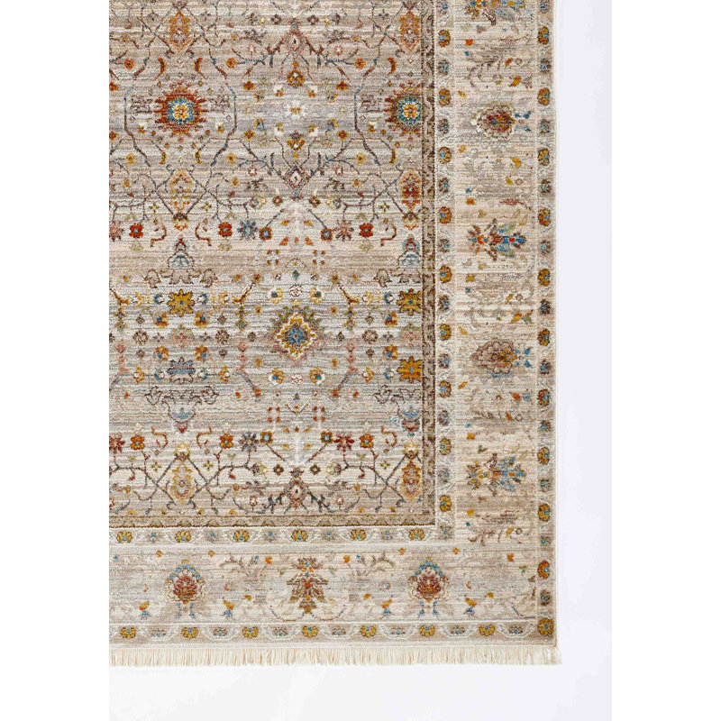 Zaina Grey Rug, Rectangle 5' x 7'9"