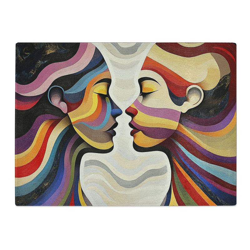 The Lovers  Glass Chopping Board