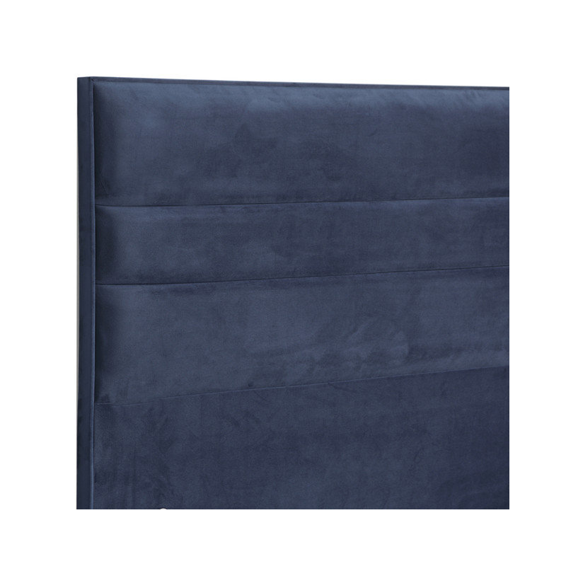 Naples Floor Standing Headboard, Small Double (4'), Velvet, Navy