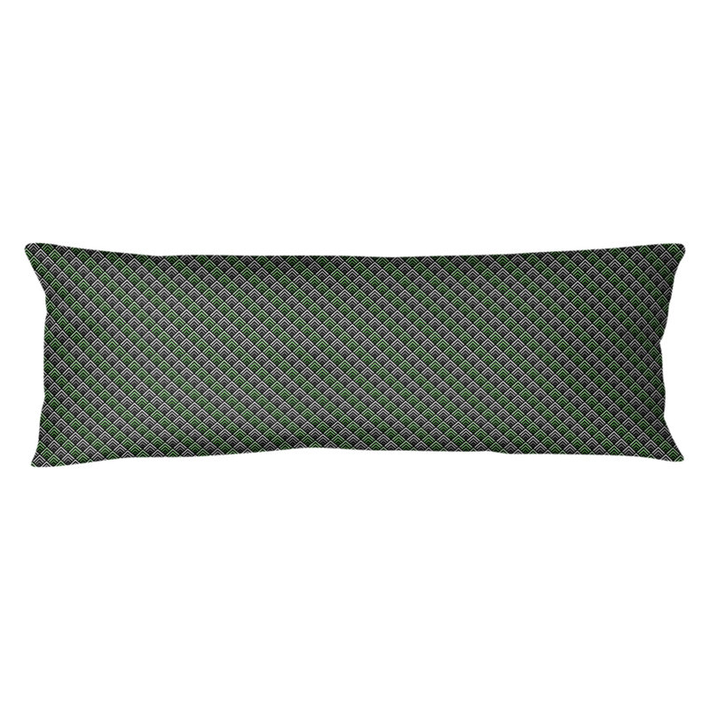 Coussin géométrique, Bourre en polyester, Vert