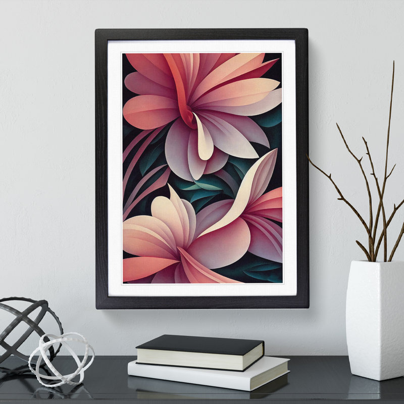 The Radiant Flowers - Single Picture Frame Print, 64cm H x 46cm W x 2cm D, Black Framed