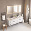 Miroir de salle de bain à DEL 96 po x 36 po avec façade et rétroéclairage, miroir de meuble-lavabo mural, antibuée, mémoire, 3 couleurs, réglable en continu