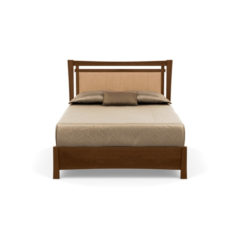 Monterey Upholstered Bed, King, Onyx, Saddle Cherry