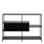 Seaford 78cm H x 114cm W Powder Coated Steel Book Cabinet Bookcase