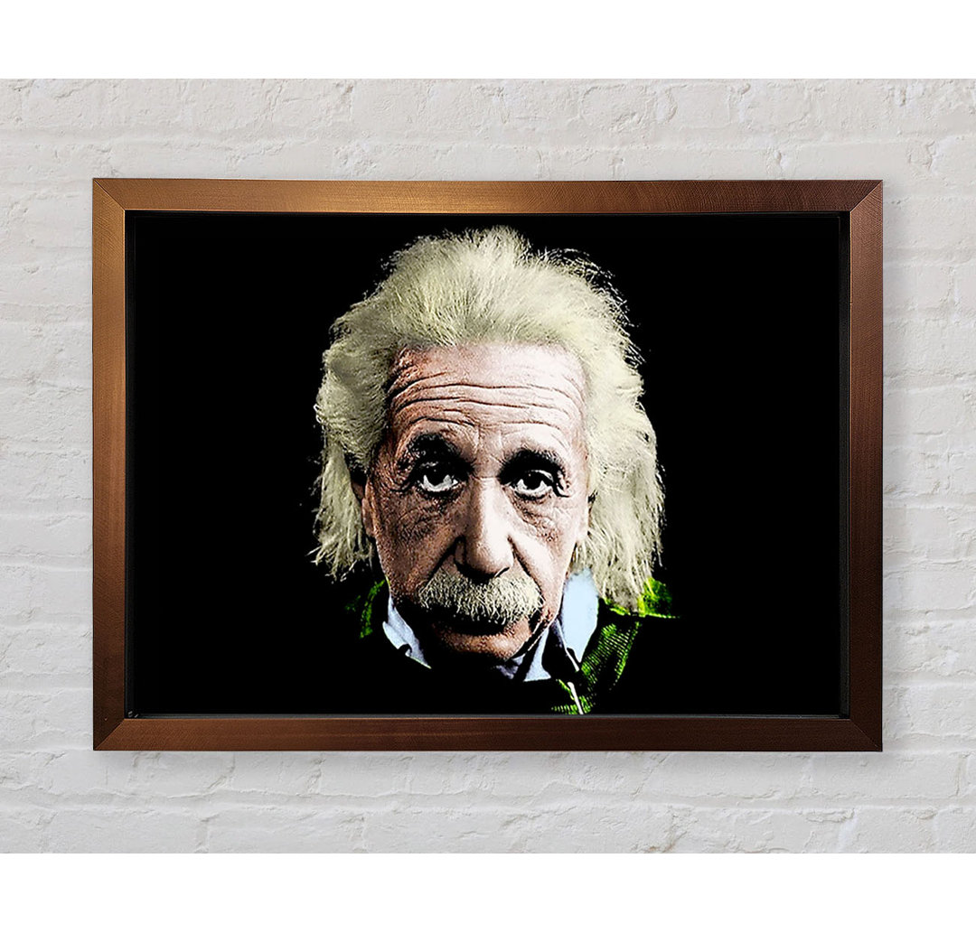 Albert Einstein Retro Colours Gerahmter Druck