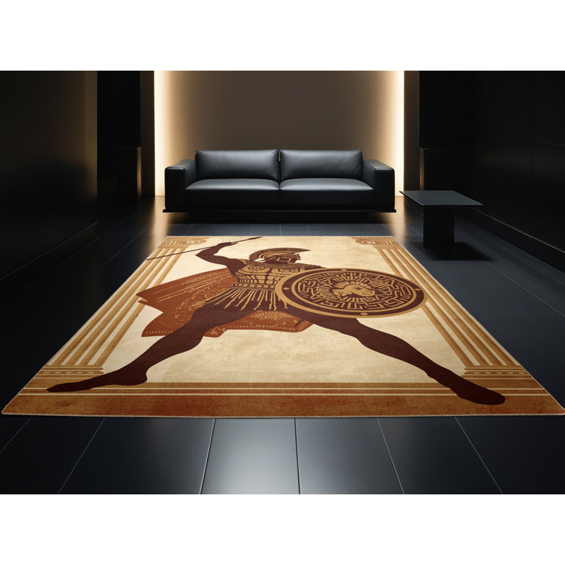 Tapis doux et moelleux Elina Spartan Warrior, 6 X 9