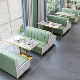 Banc rembourré en similicuir (Ensemble de 2)