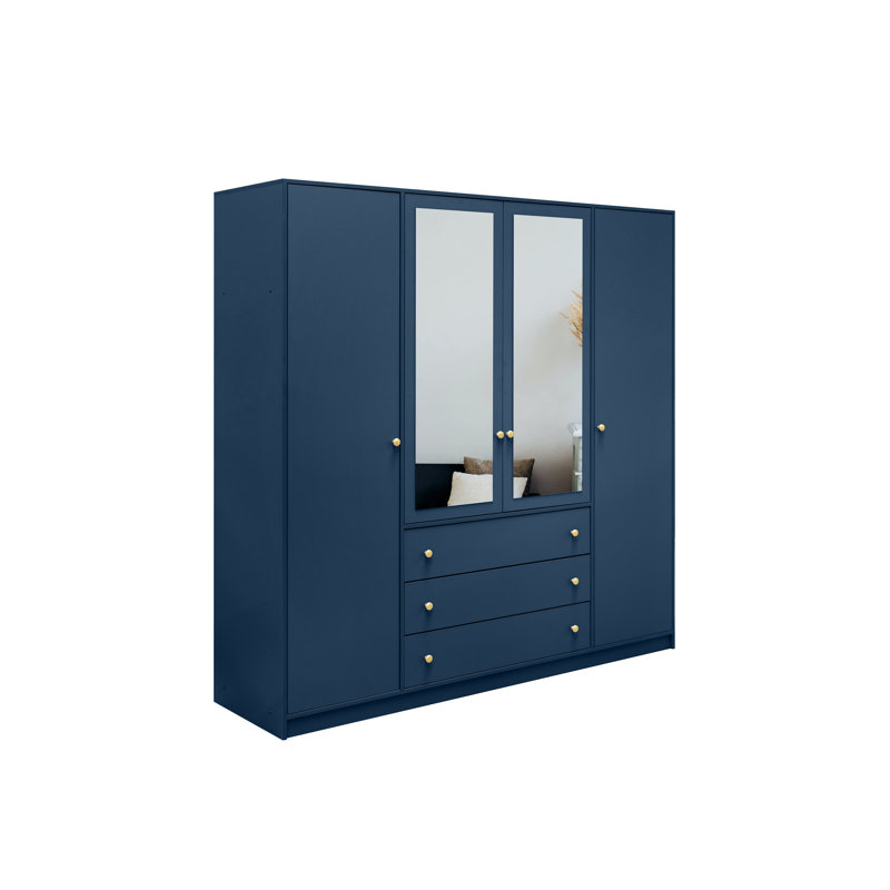 Blathnaid Manufactured Wood Wardrobe, Dark Blue