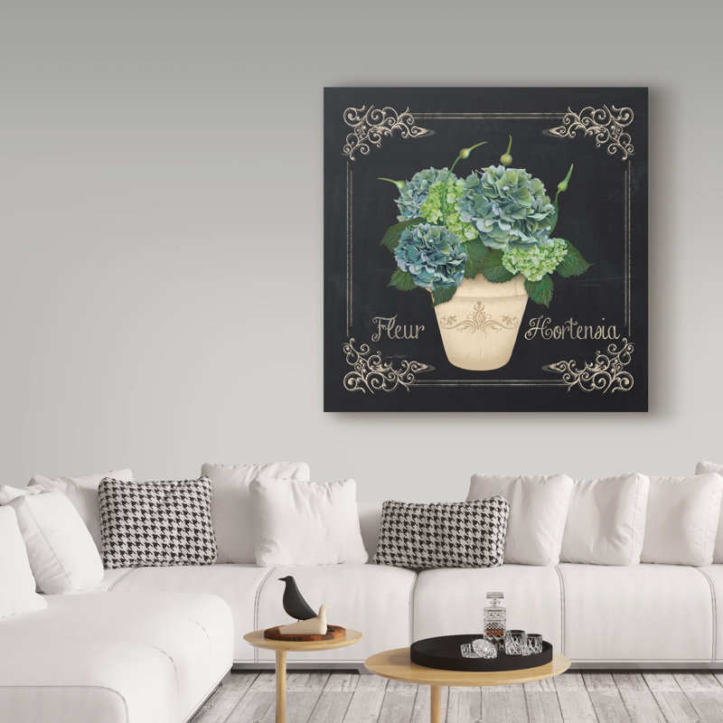 Deagen «Fleur Hortensia 5», impression sur toile tendue, H 14 po x l 14 po x P 2 po