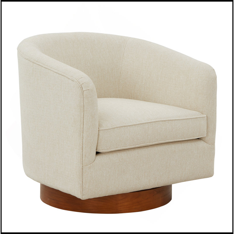 Chaise pivotante en tissu gris, Beige