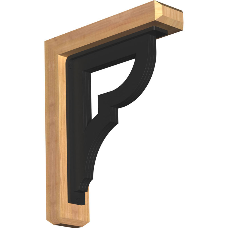 Support triple Ironcrest de 4 po Bradford, H 19 po x P 16 po, Cèdre rouge de l'Ouest l 3 1/2 po x T 2 po (lisse