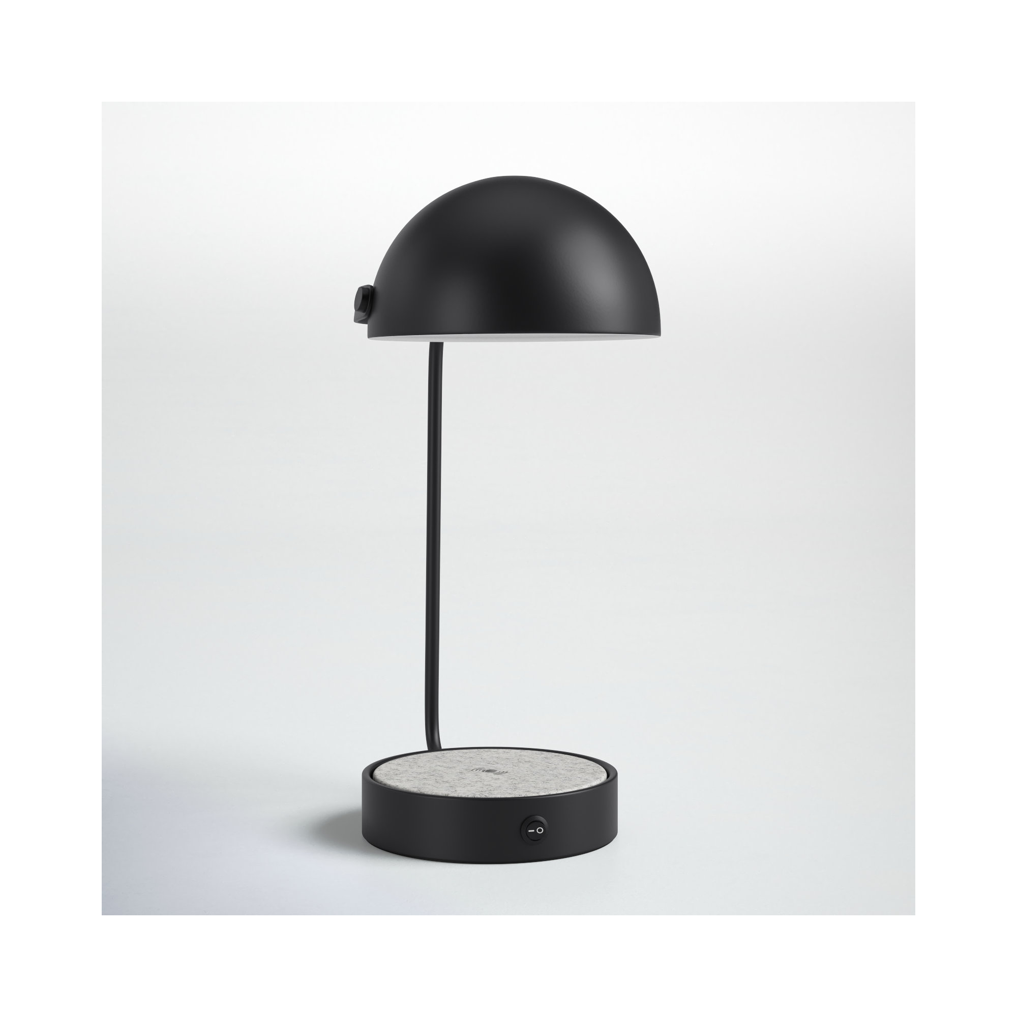 Ramona Metal USB Desk Lamp, Black, Black/Beige