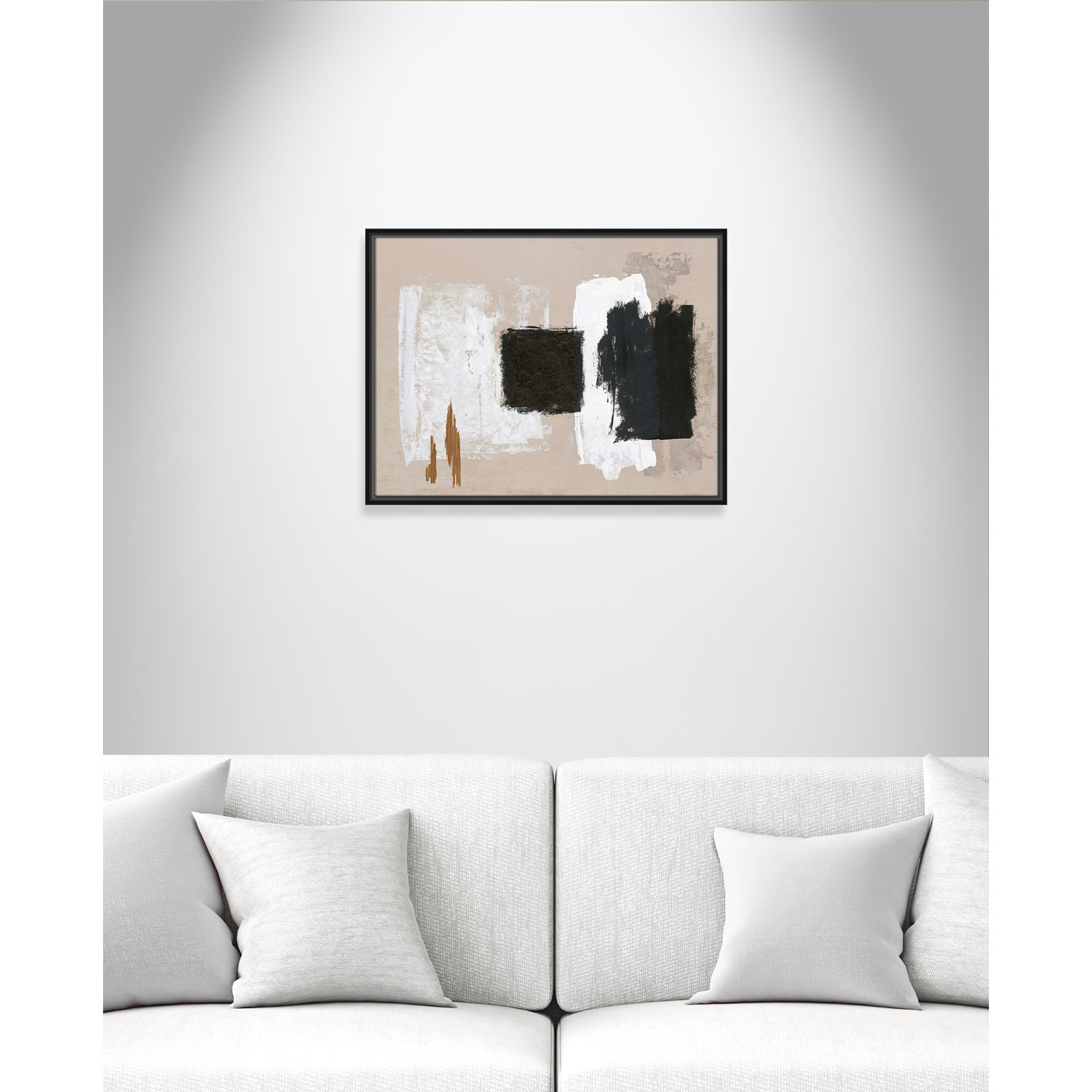 Imone "Golden Slate" Painting, 19.5" H x 25.5" W, Black