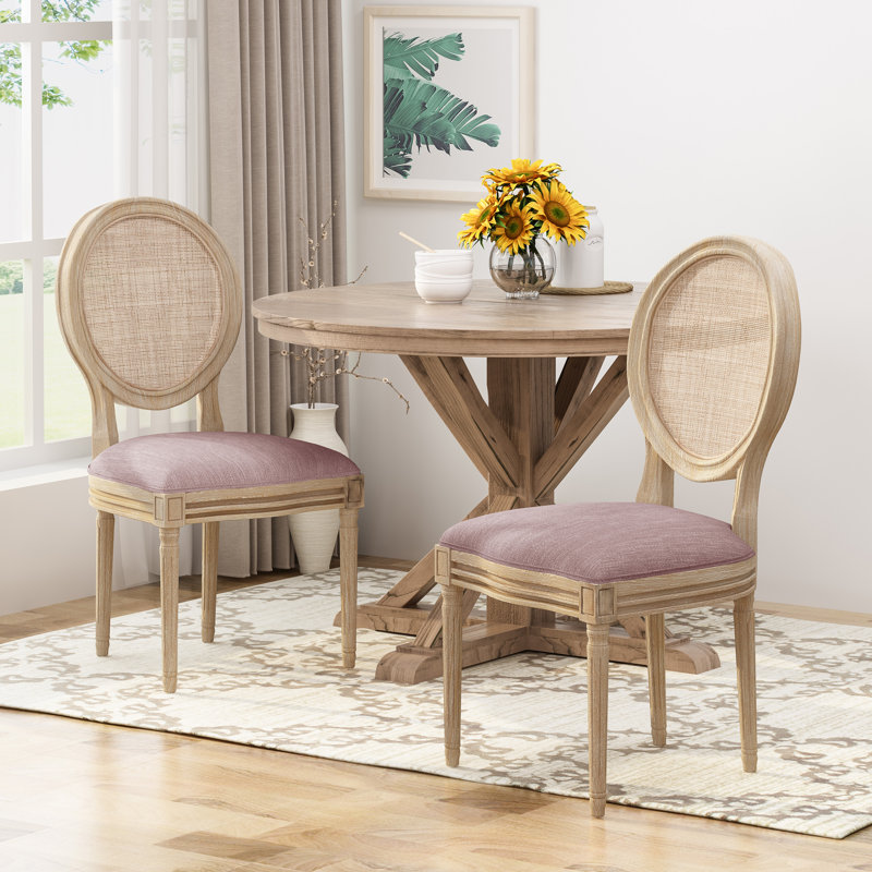 Rodden 19.5'' H Upholstered Side Chair, Light Blush