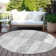 Machine Washable Indoor/Outdoor Xhevrie Gray Rug