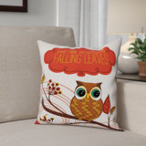 Friendly Fall Reminder Indoor/Outdoor Reversible Throw Pillow