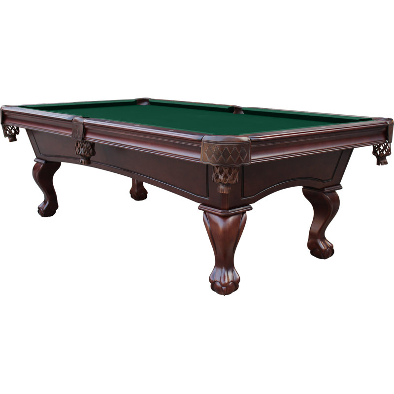 Charles River 8' Slate Pool Table with Professional Installation Included, Espresso, Bottle Green