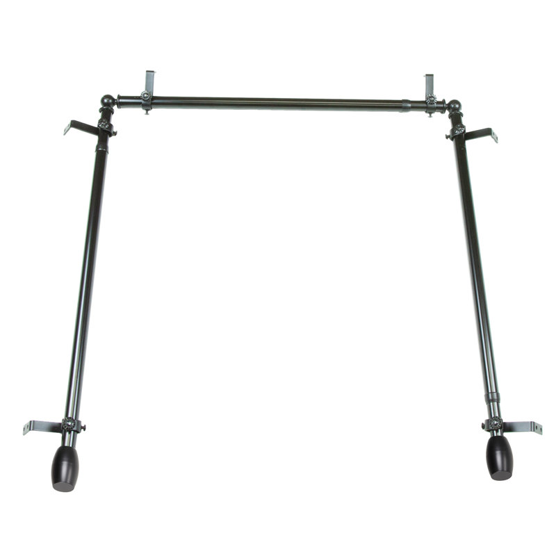 Tringle à rideaux simple Maymie, Noir, H 2,5 po x l 252 po x P 1,38 po