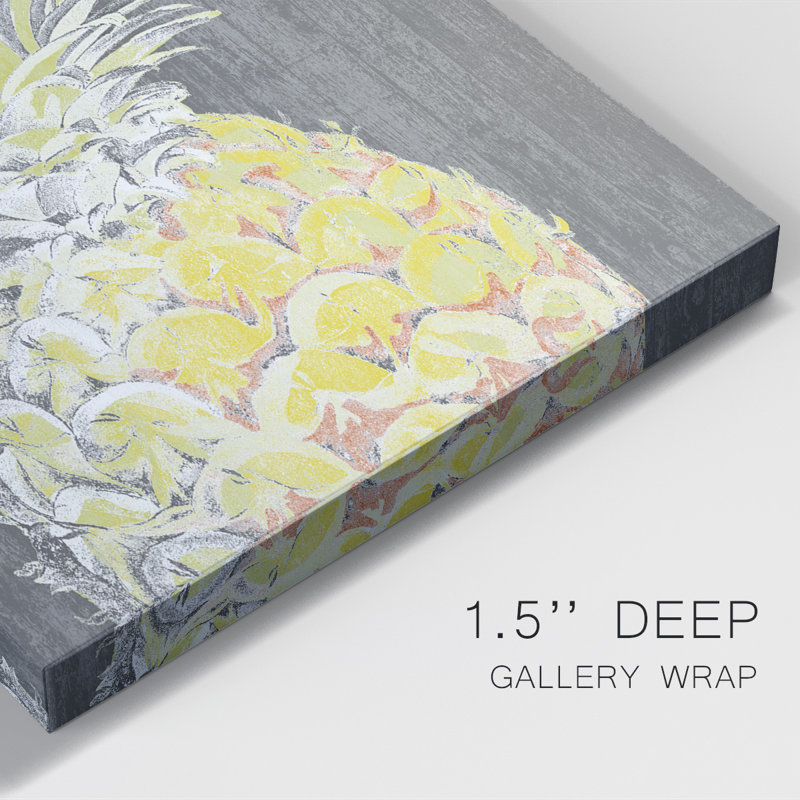 Vibrant Pineapple Splendor I - peinture sur toile tendue, H 27 po x l 16 po x P 1,5 po