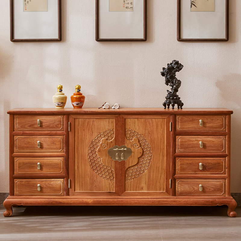 Buffet haut de gamme rétro et minimaliste, H 33,8 po x l 77,1 po x P 17,7 po