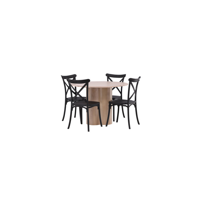 Nicolas 4 - Person Dining Set, White