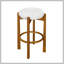 Ensemble de 2 tabourets de bar rembourrés en bois Tara-55301468-55301469