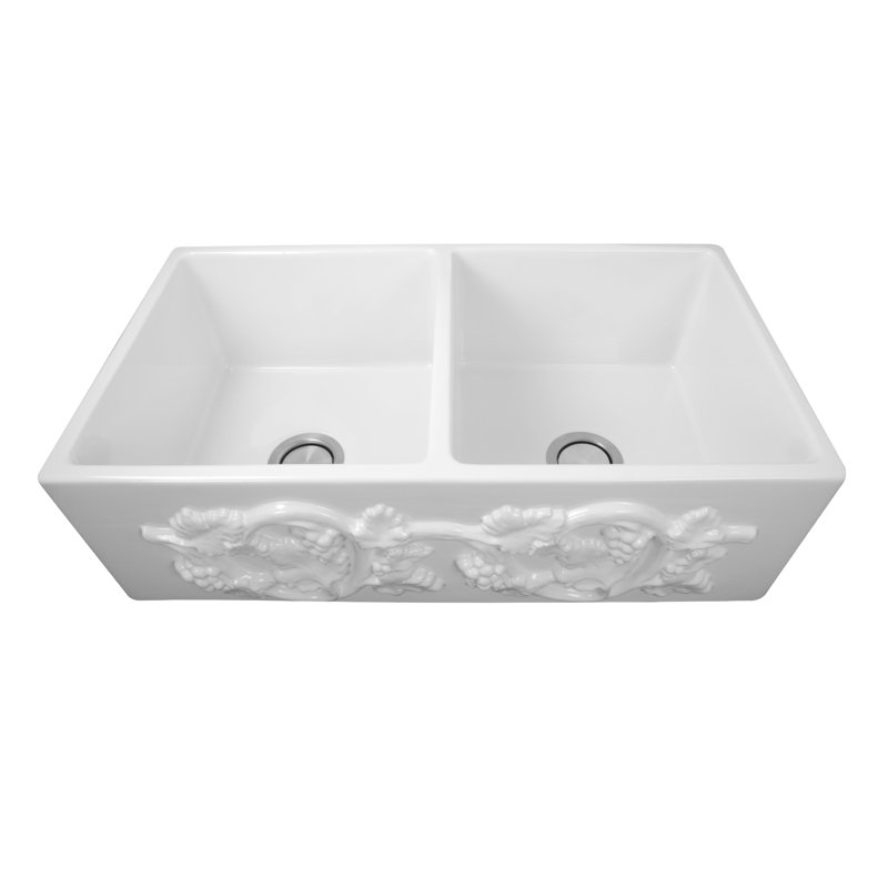 Vineyard 33'' L Double Basin Kitchen Sink