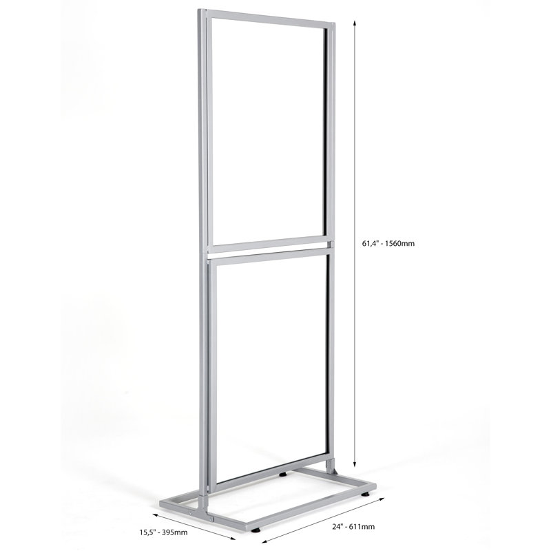 Metal Double Sided 2-Tier Poster Holder
