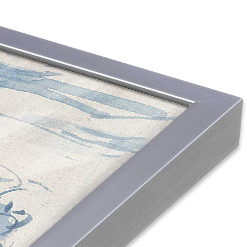 «Azure Wilderness II» par Melissa Wang, reproduction d'art, H 12 po x l 18 po, Argent argent