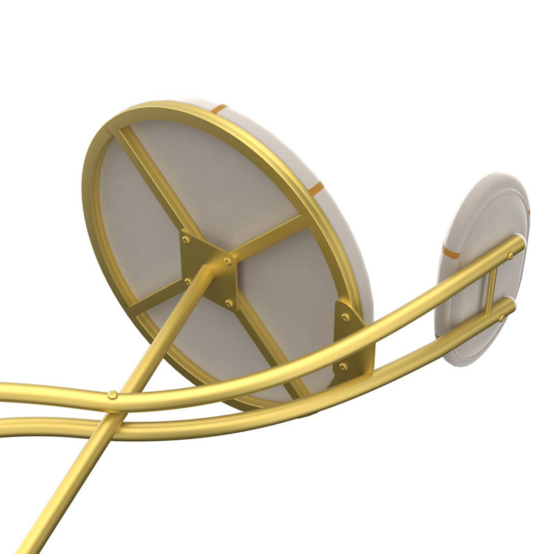 Upholstered Bar Stools, Gold