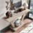 Vintage Distressed Wood Entryway Bench with 2-Tier Storage-652152665