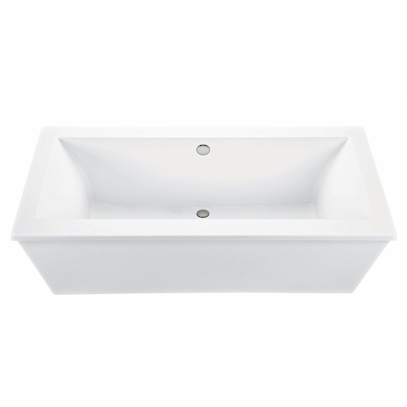 MTI Solutions 10 Freestanding Soaker Tub, Matte White