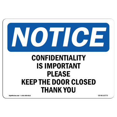 Confidentiality Is Important Please Keep Sign