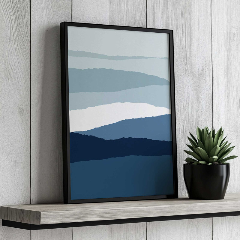 «Blue Abstract II» par Garima Dhawan, reproduction d'art, Tanné, H 16 po x l 12 po