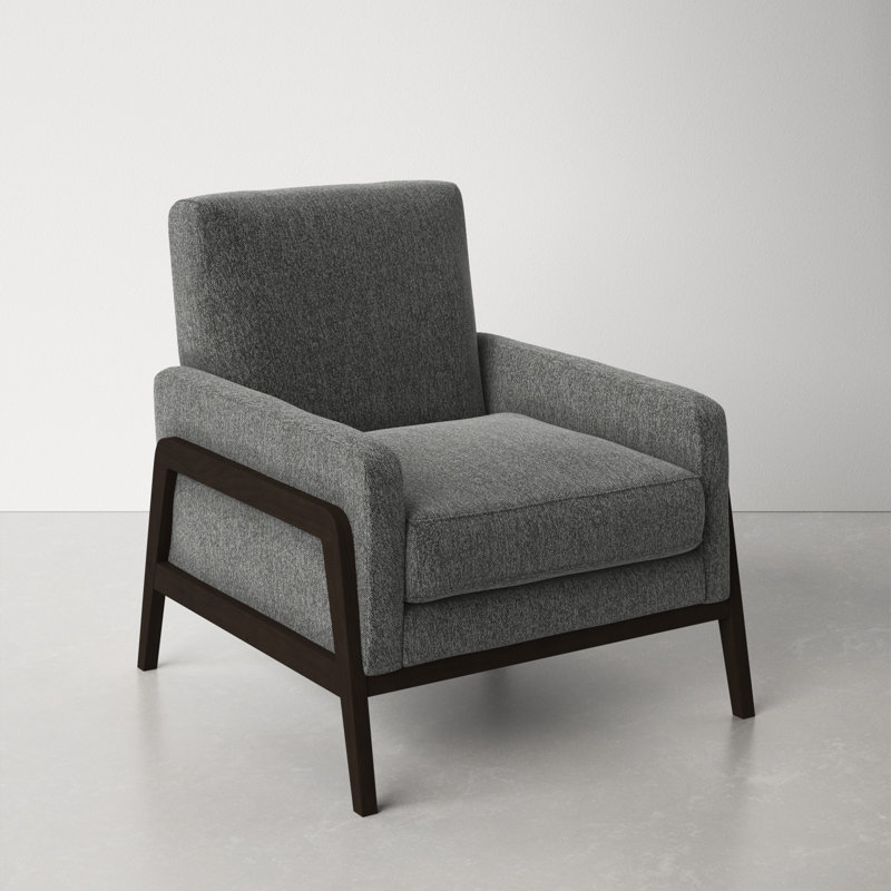 Chuck Upholstered Armchair, Gray