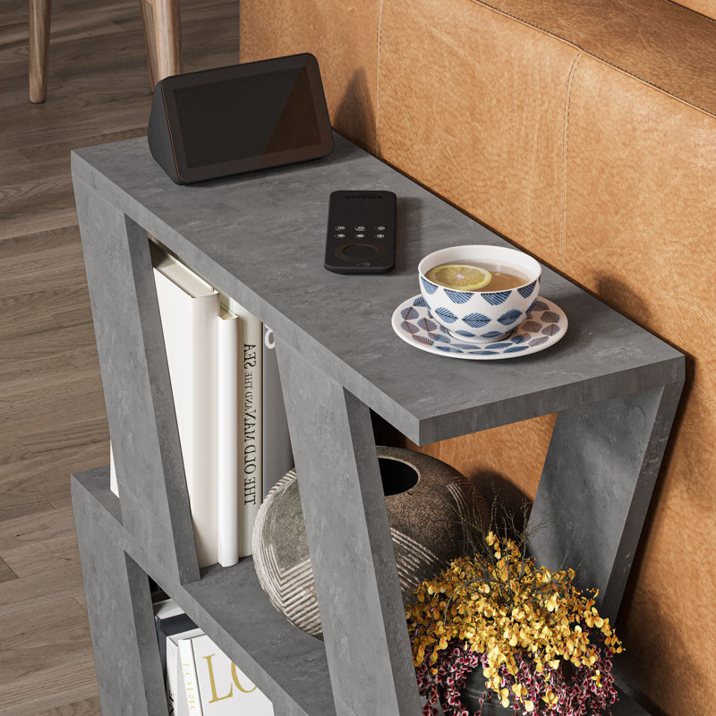 Table de bout avec rangement Frame, Gris rétro