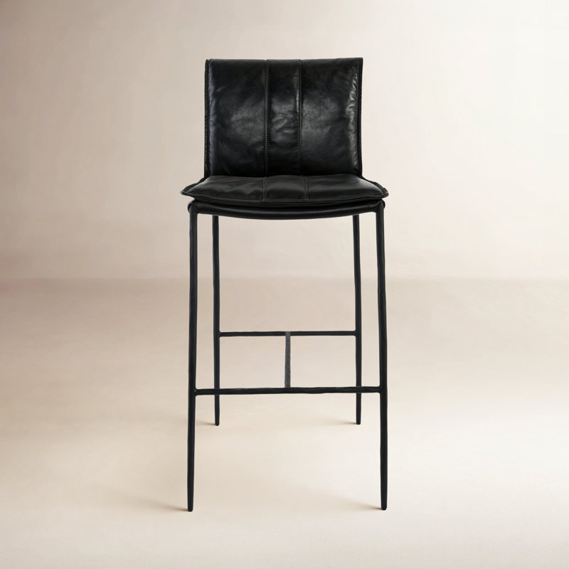 Mayer Bar Stool Jet Black, Bar Stool (31" Seat Height), Black