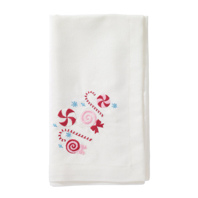 Candyland Cotton Blend Square Napkins, Pink/Turquoise