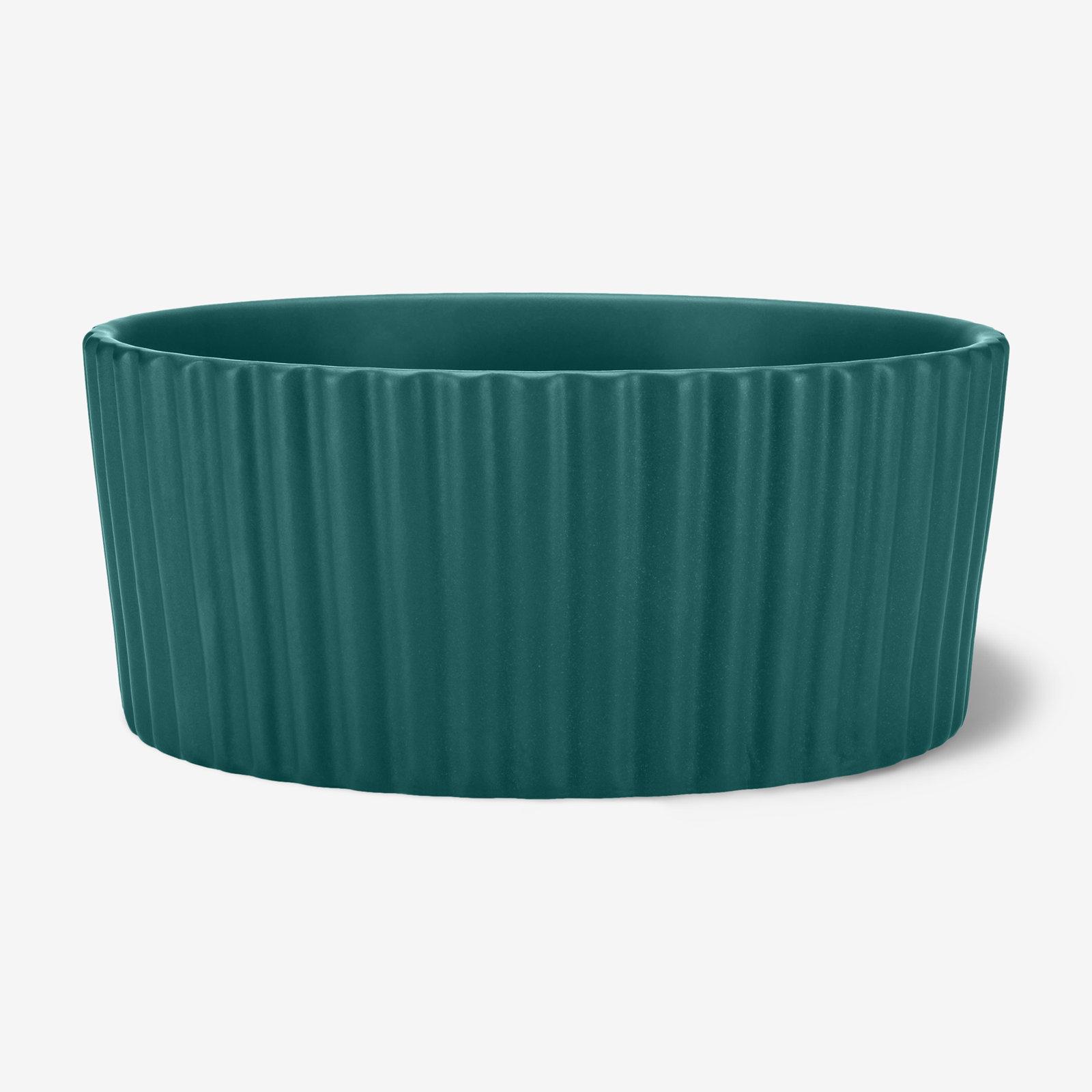 Ripple Ceramic Dog Bowl, Teal, Large