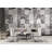 Geometric Square Gray Abstract Design Removable Wallpaper-2043021904