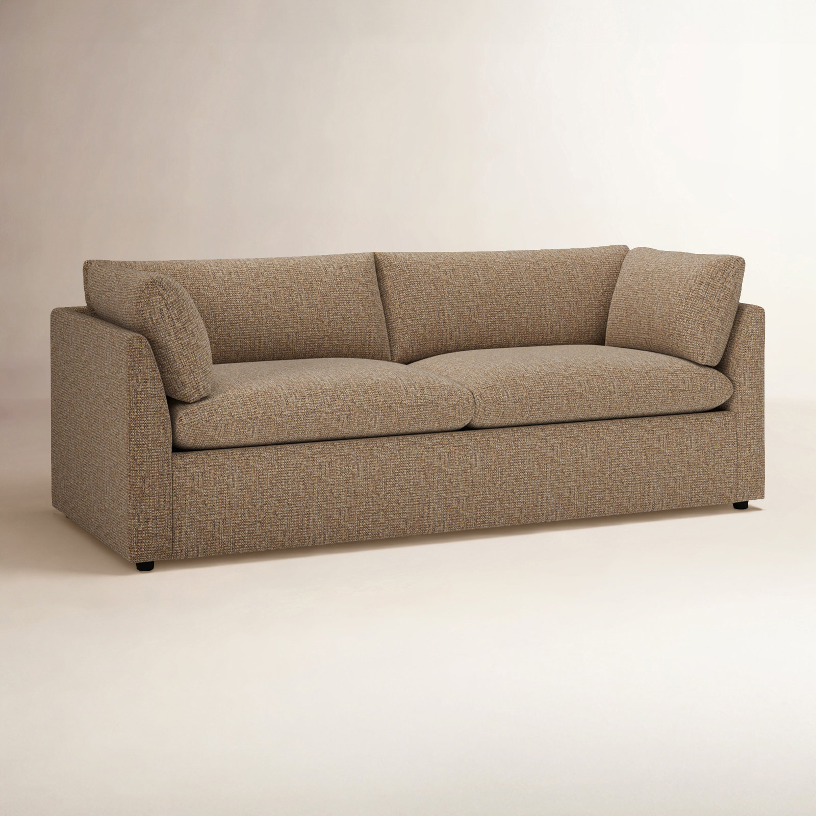 Kallie 86" Upholstered Sofa, Valet Bran Tweed