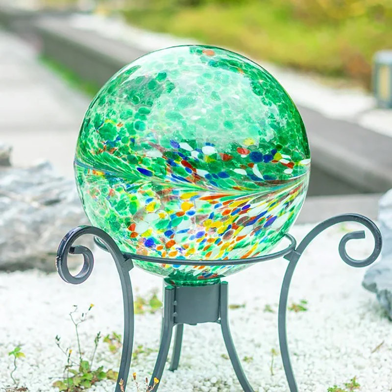 Boule de regard en verre Rovanio, Vert