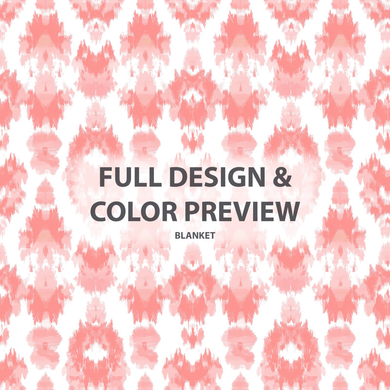 Ikat rose et blanc - couverture Boho, Ikat rose