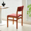 Chaise d'appoint rembourrée rouge (ensemble de 2)